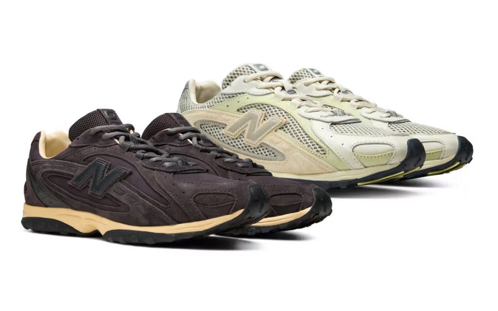 AURALEE x New Balance 204L collaboration sneaker in neutral colorway, featuring minimalist design and premium textile construction