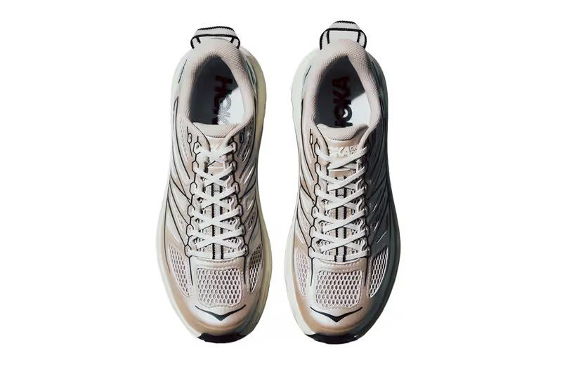 HOKA Mafate Speed TS in Putty/Black colorway with pearl midsole detail, part of COVERCHORD exclusive Stealth/Tech collection