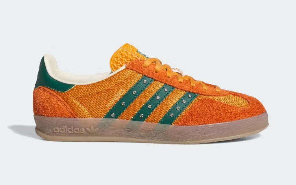 Hardies x adidas Gazelle Indoor in refined colorway, showcasing suede and canvas upper construction