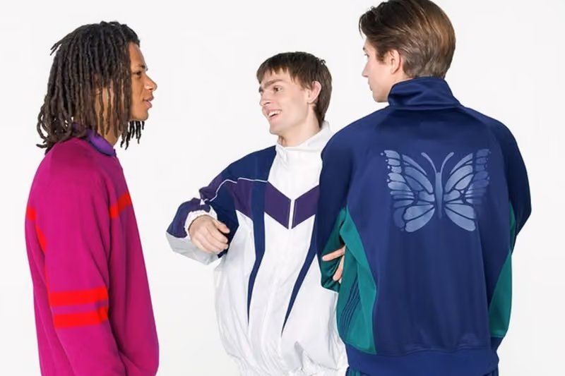 NEEDLES x FILA FW26 capsule featuring oversized windbreaker and track jacket in retro colorways