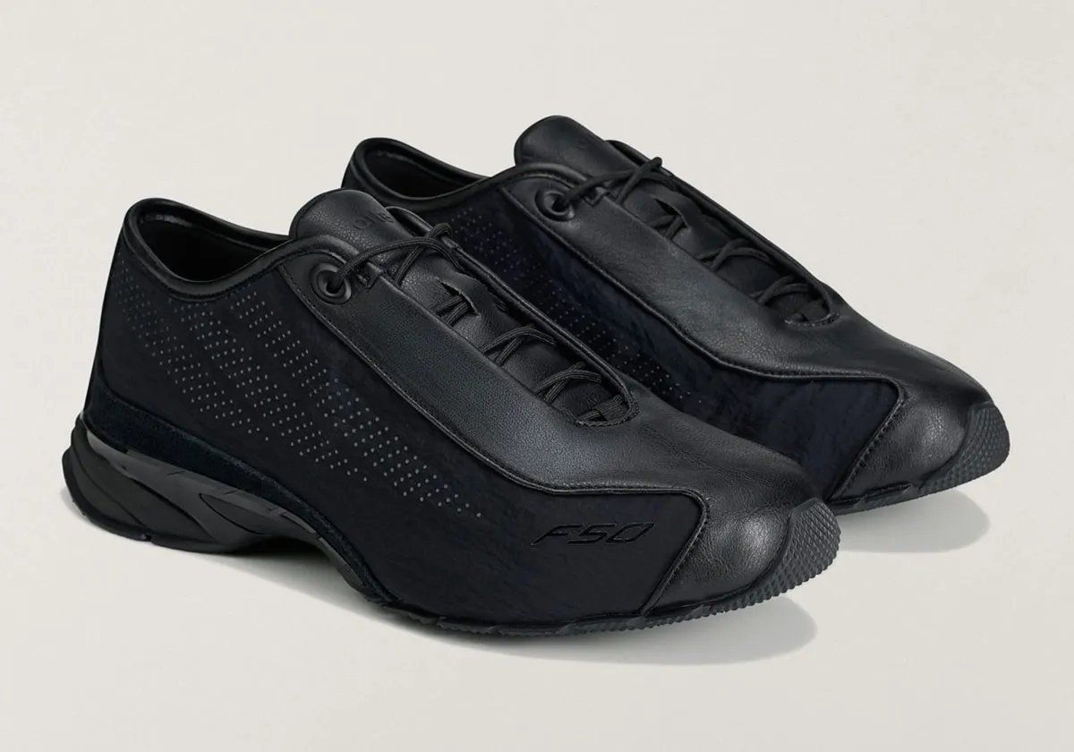 Arte Antwerp x adidas F50 Motion in white with leather overlays and checkered traction pattern