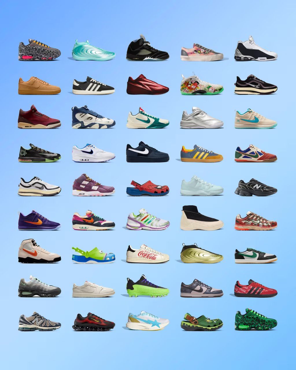 Composite of June 2026 sneaker releases including Nike, Jordan Brand, and adidas models across multiple silhouettes and colorways