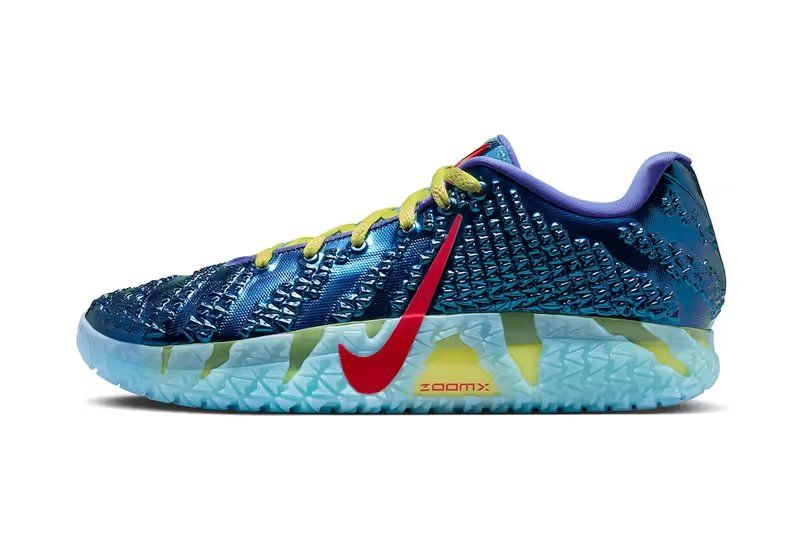 Nike Ja 3 "Uncle Phil" in Blue Chill, Fire Red, Zitron, and Blue Legend colorway