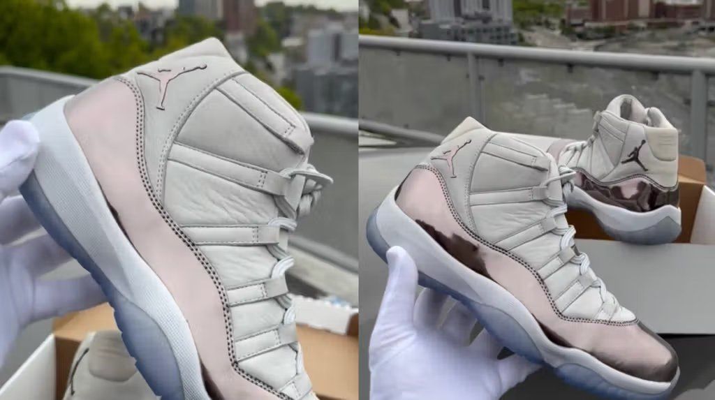 Tinker Hatfield Air Jordan 11 sample sneaker with patent leather mudguard and carbon fiber shank