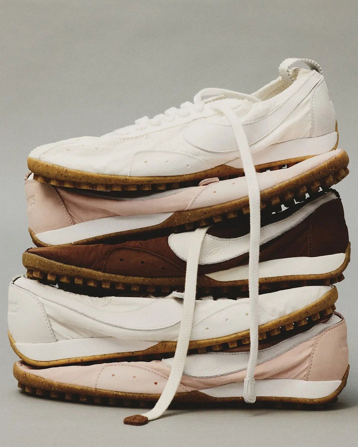 Nike x Jacquemus Moon Shoe collaboration featuring refined proportions and streamlined silhouette