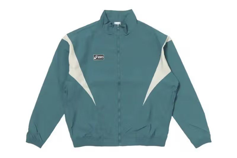 ASICS SS26 Drop 5 apparel collection featuring classic woven track jacket and pants