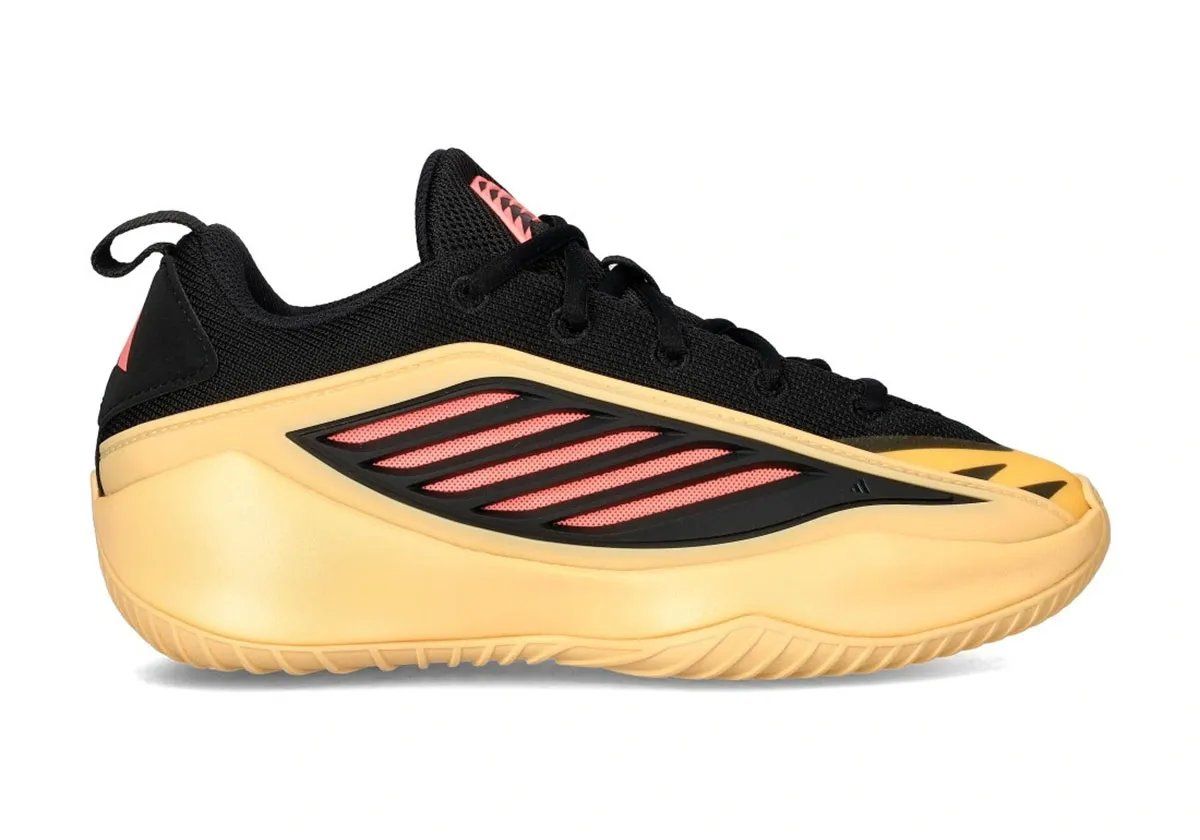adidas Believe That in black with Acid Red and Acid Orange accents, Anthony Edwards' 'With Love' colorway