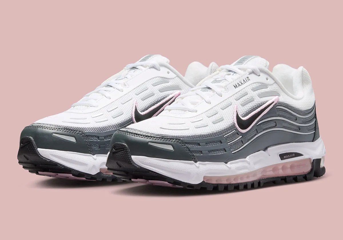Nike Air Max TL 2.5 in Pink Foam colorway with white and grey upper and pale pink air unit