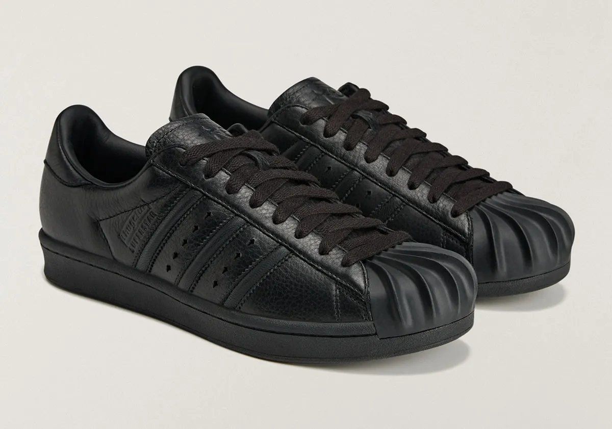 Thug Club x adidas collaborative capsule collection featuring reworked classic adidas silhouettes with distressed design details