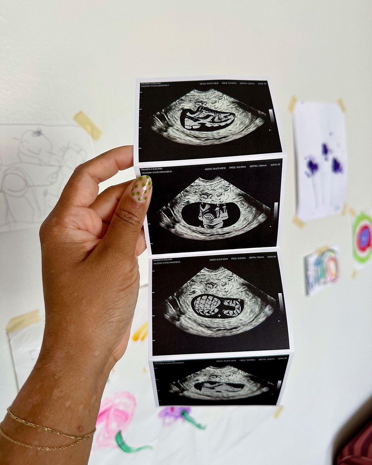 Saucony Progrid Triumph 4 x Hike Clerb collaboration sneaker, revealed via sonogram teaser