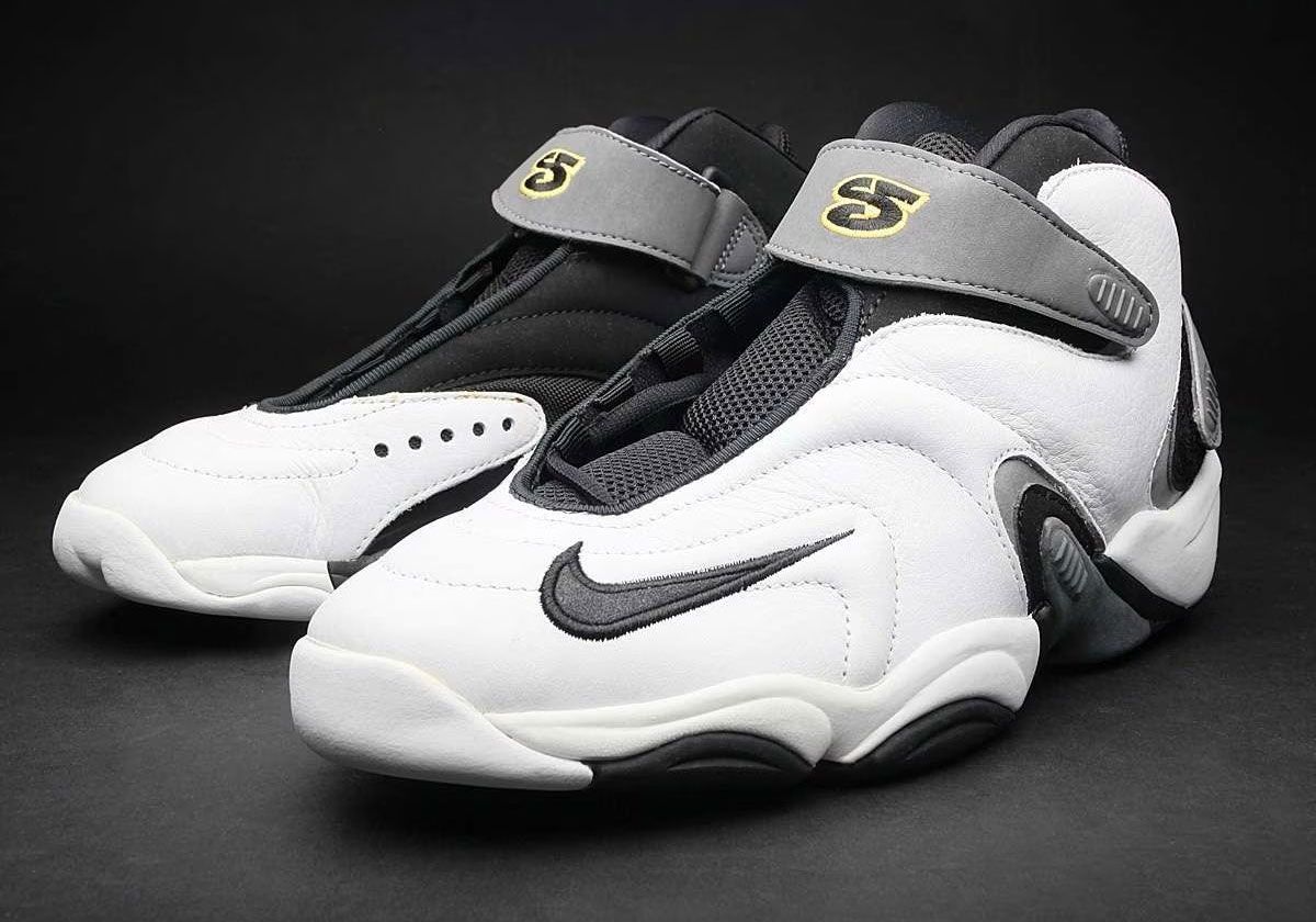 Nike A'Two DS in white and black colorway, featuring S5 tongue logo and paying tribute to Dawn Staley's Nike Zoom S5 signature basketball shoe