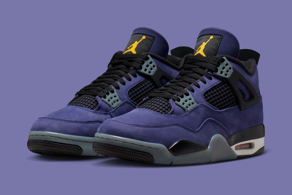 Air Jordan 4 "Lakeshow" in Lakers-inspired colorway, releasing February 2026