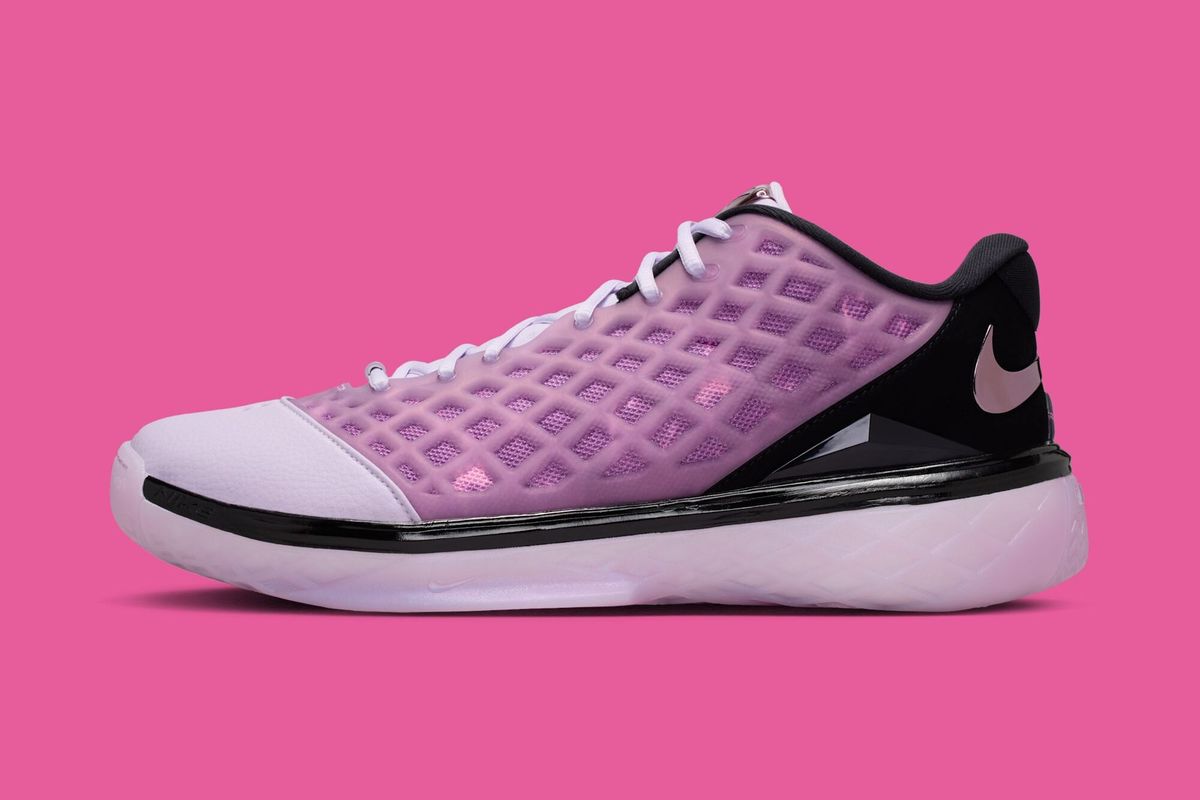 Nike Kobe 3 Protro Low in Mamba Magic colorway, three-quarter view showing low-cut silhouette and Kobe branding