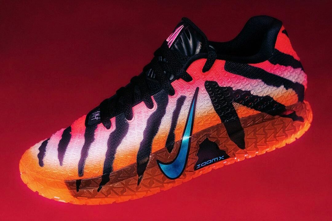 Nike Ja 3 "Tri-State" basketball shoe in full profile view, showing the midfoot structure and colorway detailing