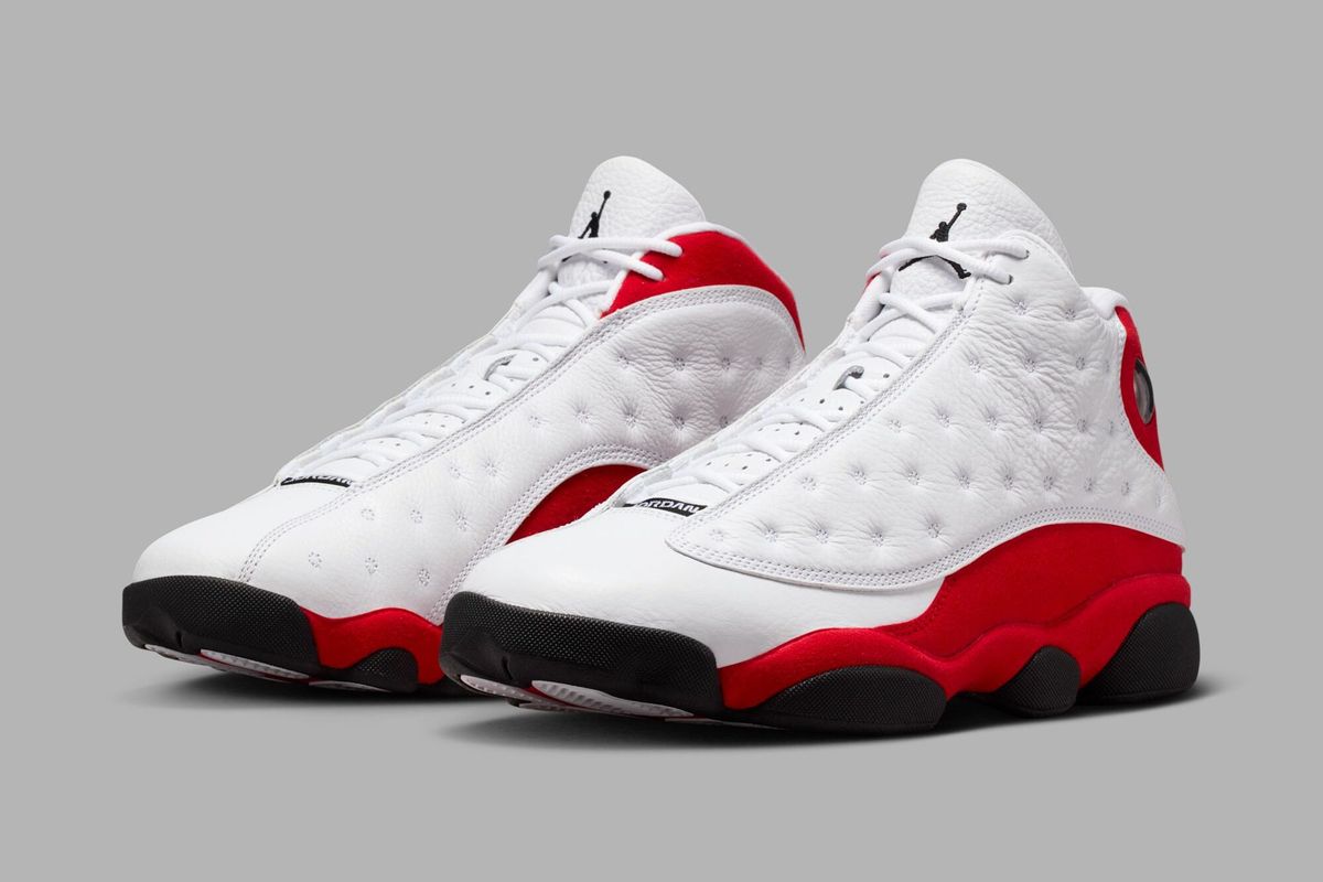 Air Jordan 13 True Red retro sneaker in classic crimson and black colorway, releasing March 2026
