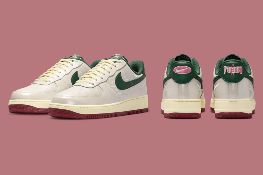 Nike Air Force 1 Low Mexico El Tiempo F.C. football-inspired colorway from multiple angles