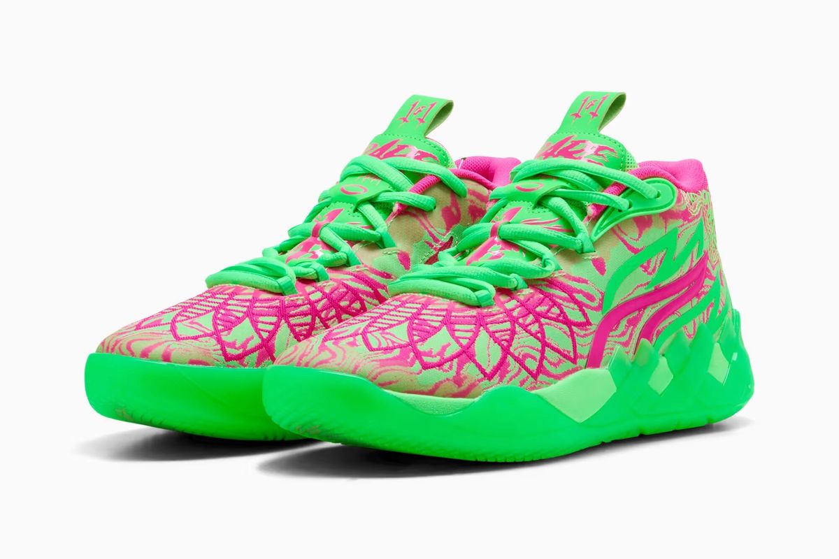 Puma MB.01234 Mash-Up basketball sneaker featuring blended design elements from past MB models