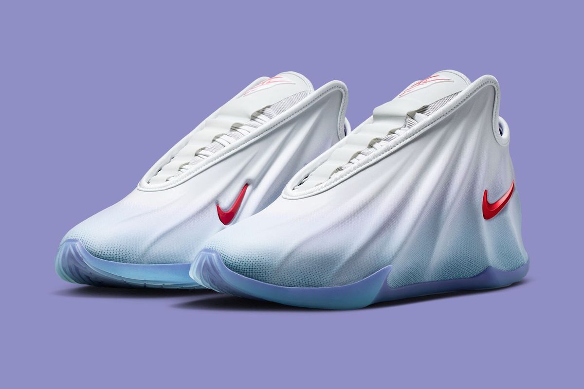 Nike G.T. Future basketball shoe featuring the revived Swooshman character mascot