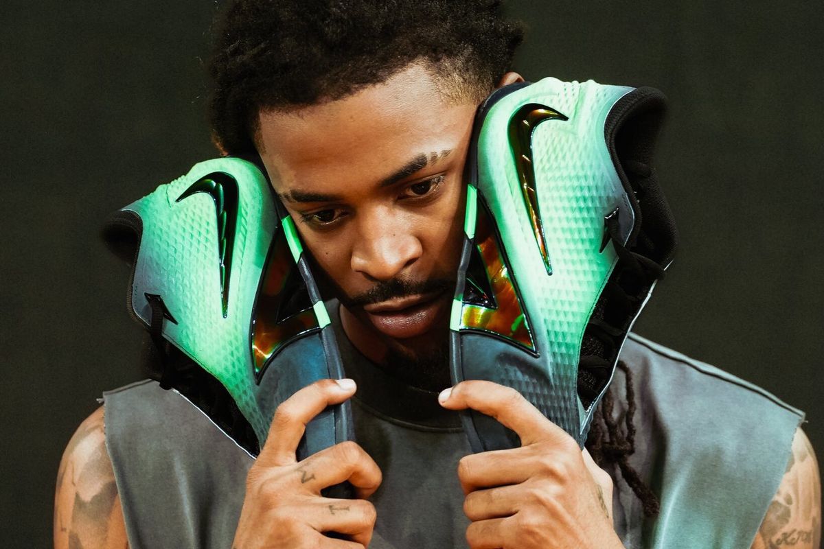 Nike Ja 4 low-cut basketball sneaker in bold new colorway, designed for Ja Morant