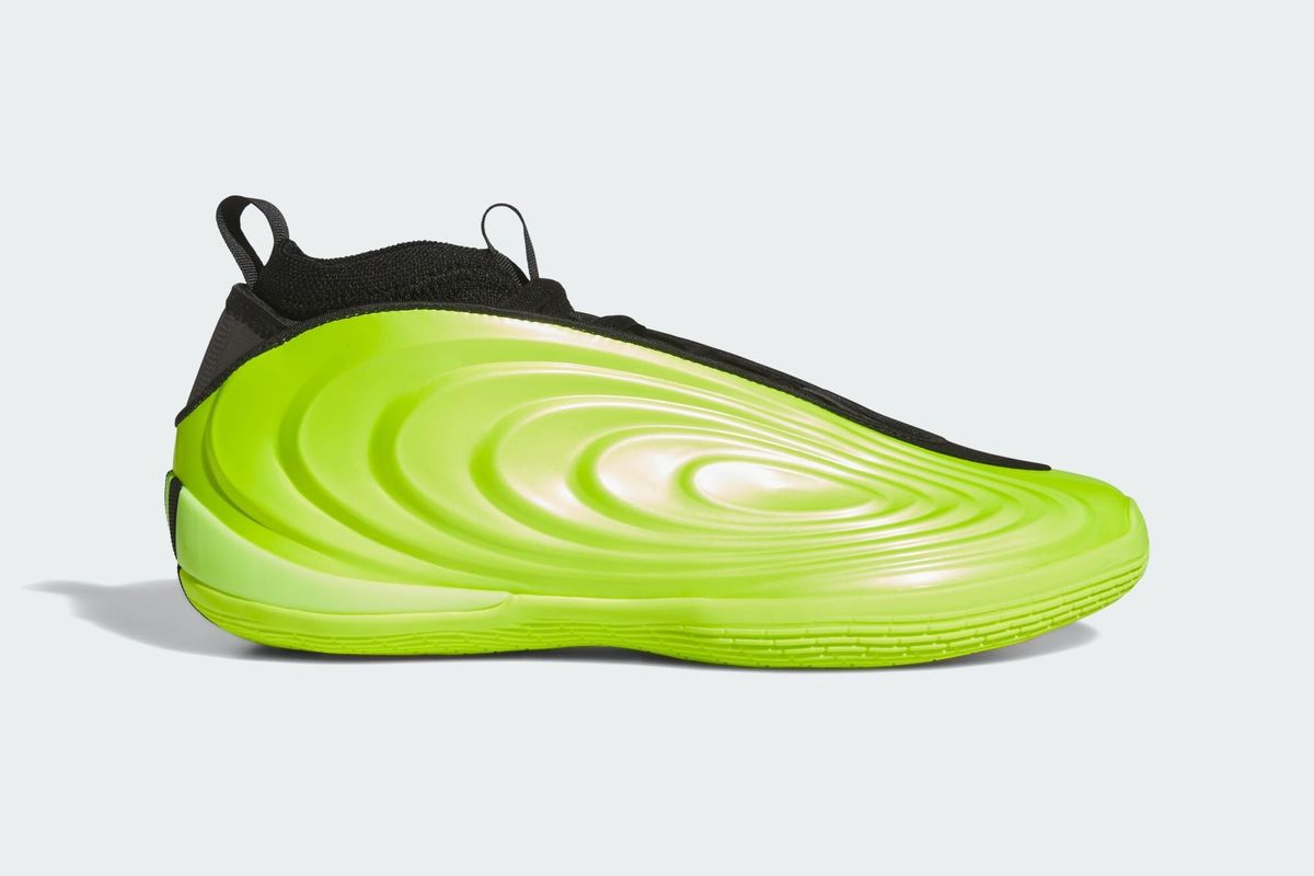 adidas Harden Vol. 10 in Lucid Lemon colorway, side profile view