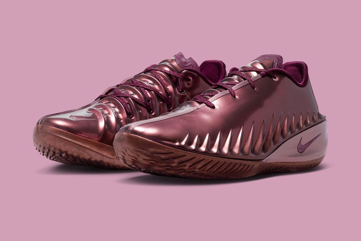 Dylan Harper's Nike G.T. Cut 4 PE in Metallic Rose colorway, side view showcasing the performance basketball silhouette