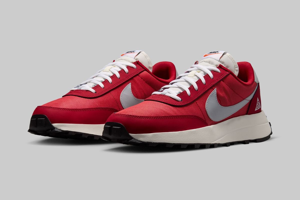 Nike ACG LDV in Varsity Red, a technical outdoor sneaker releasing June 2026