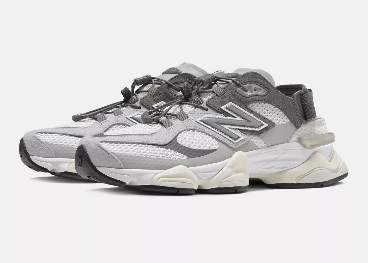New Balance U9060Sv1 Raincloud colorway, neutral gray sneaker with layered upper construction