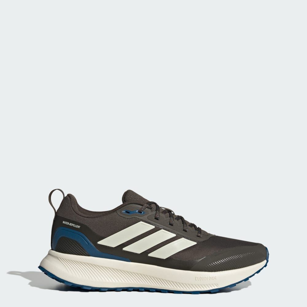 adidas Runfalcon 5 TR trail running shoe on neutral background, showing side profile with responsive cushioning and trail-ready outsole