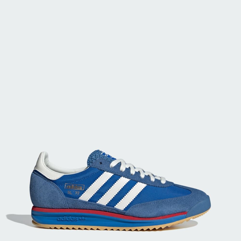 adidas SL 72 RS heritage runner in neutral colorway, displayed at three-quarter angle showing clean mesh upper and minimalist side stripe