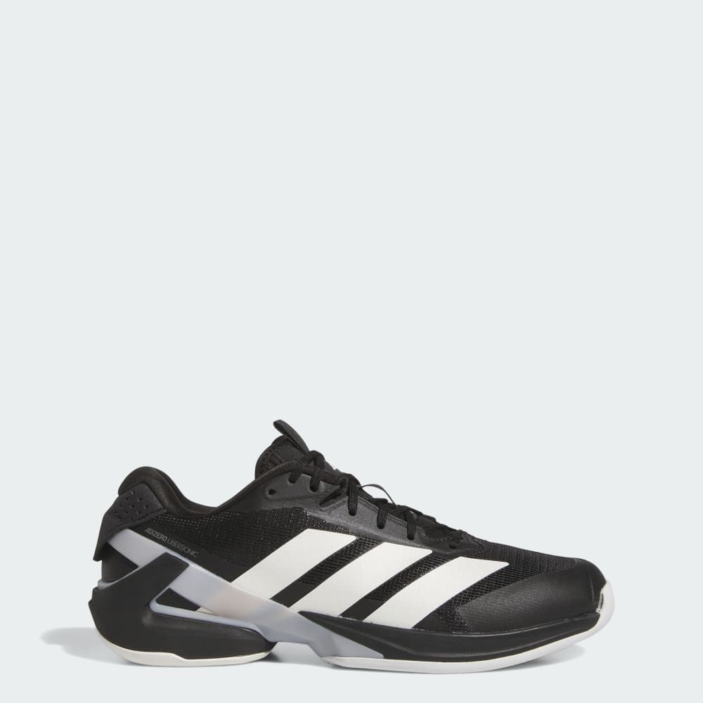adidas Adizero Ubersonic 5 lightweight tennis court shoe in profile view