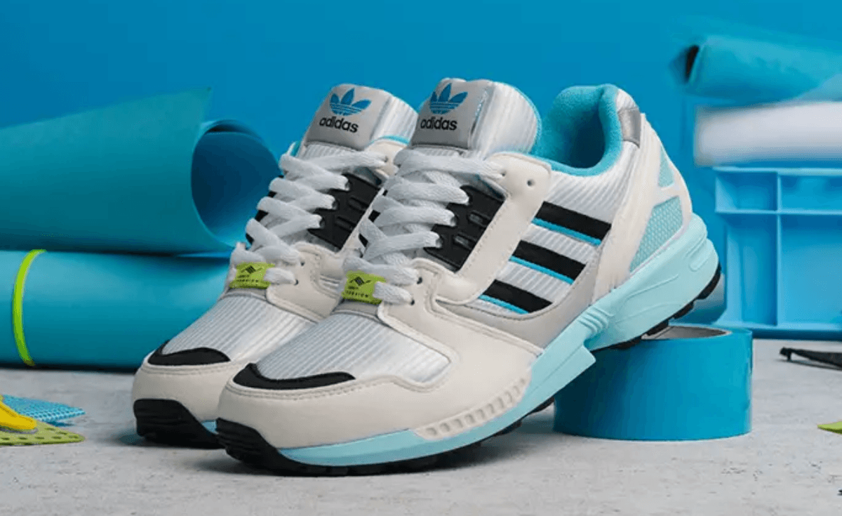 The adidas ZX 8000 France silhouette in its returning colorway, part of the Overkill collaboration