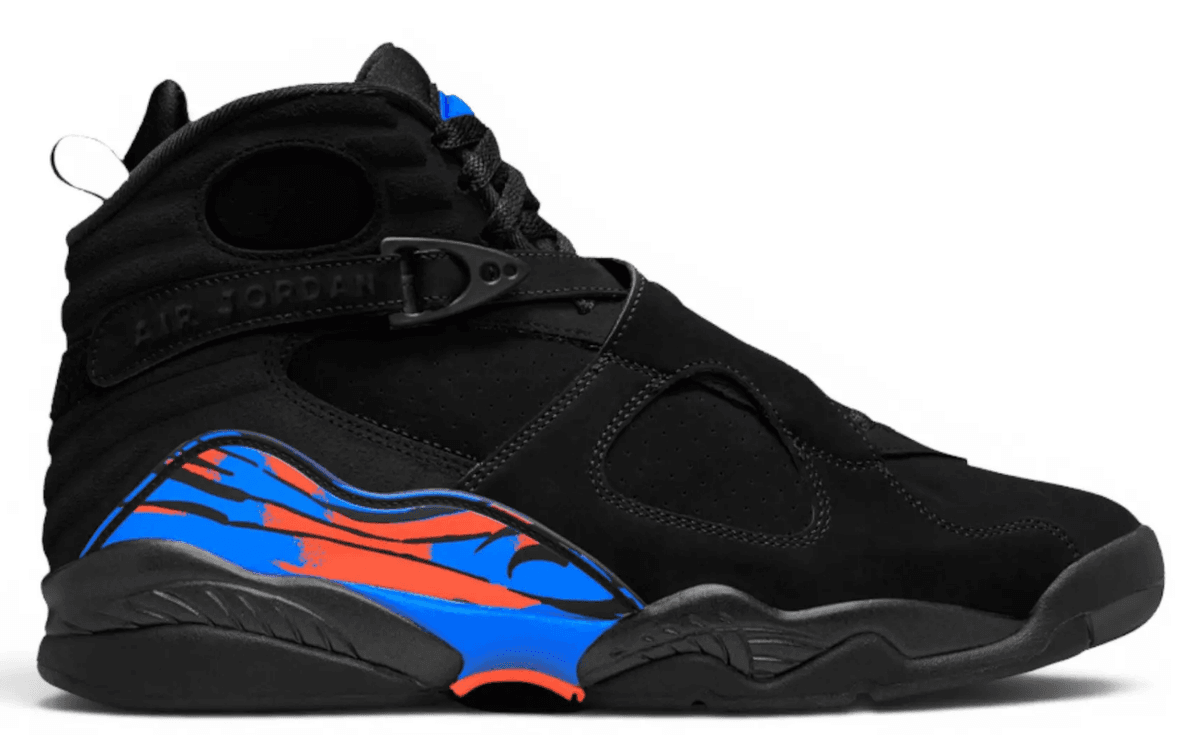 Air Jordan 8 Retro in Knicks blue and orange colorway