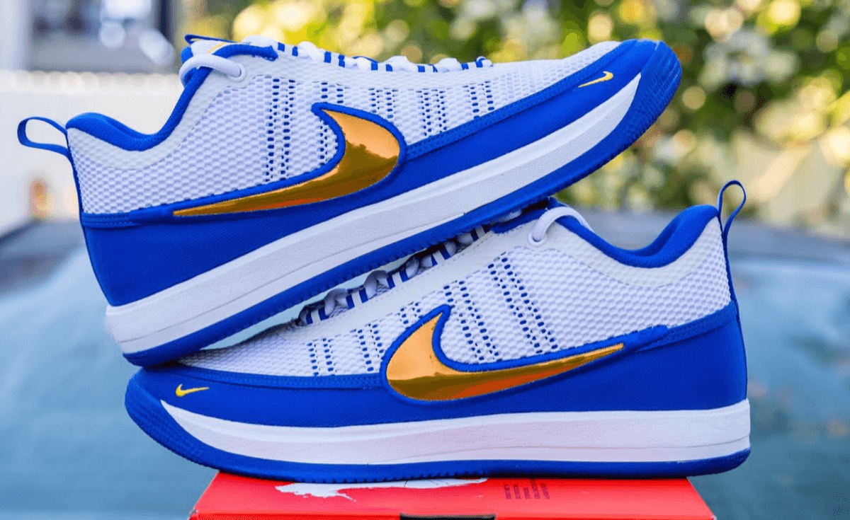 Nike Book 2 in gold and blue colorway released at Crenshaw Recreation Center