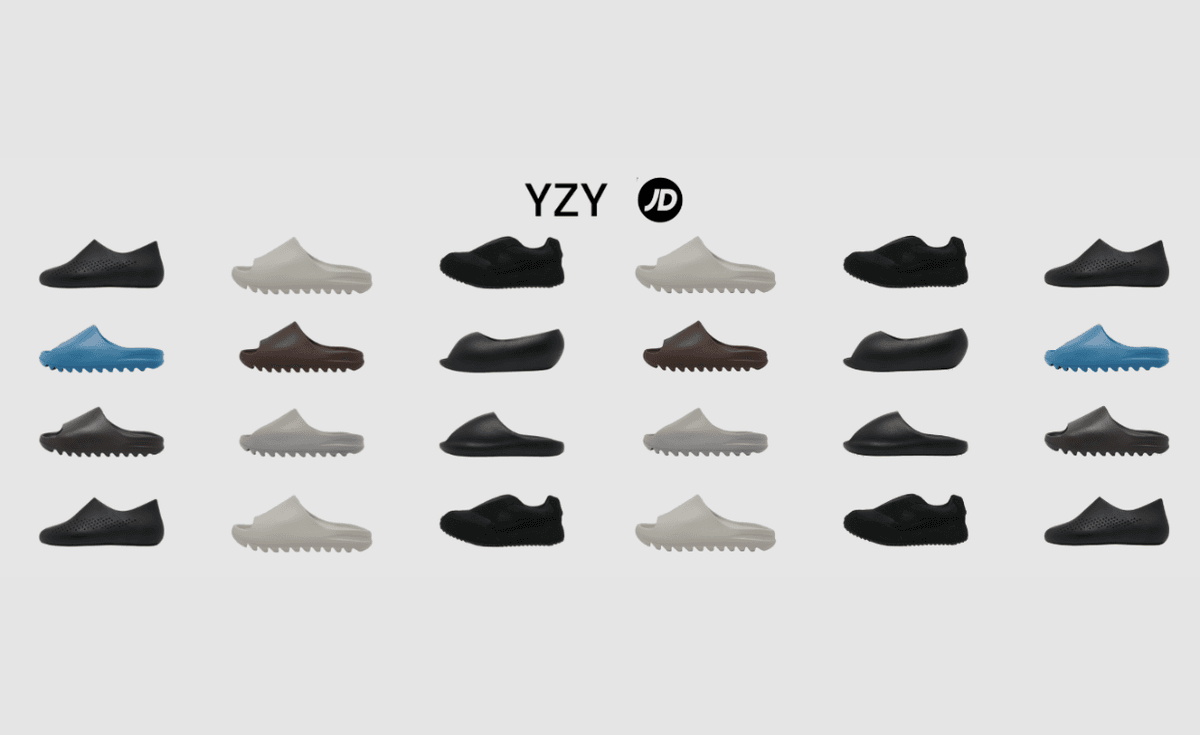 Yeezy Slide YS-01 in new blue colorway displayed on neutral background