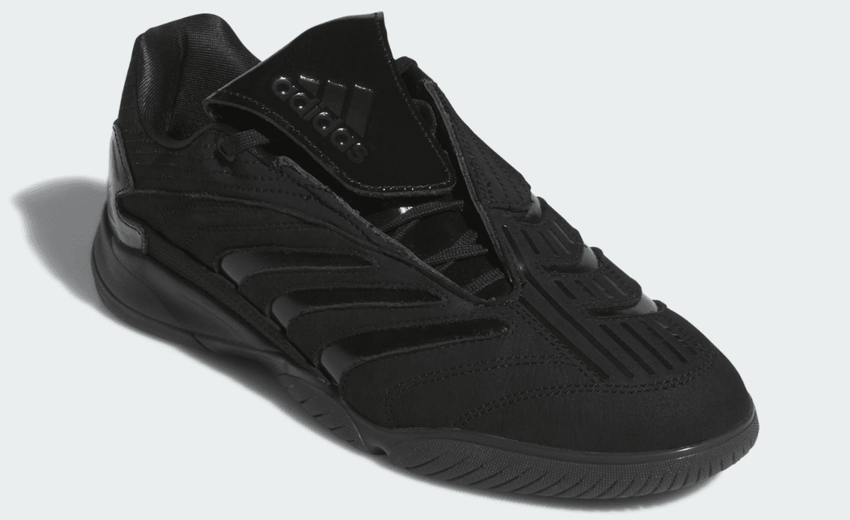 adidas Predator Sala in Metalwood collaboration colorway, showcasing skate-ready design on indoor soccer silhouette