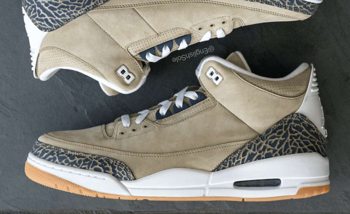 Air Jordan 3 Retro in khaki colorway, unreleased sample coming to retail in 2027