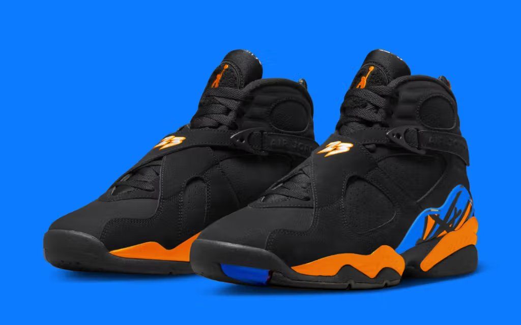 Air Jordan 8 'Knicks' colorway, part of Jordan Brand's Idols Become Rivals series