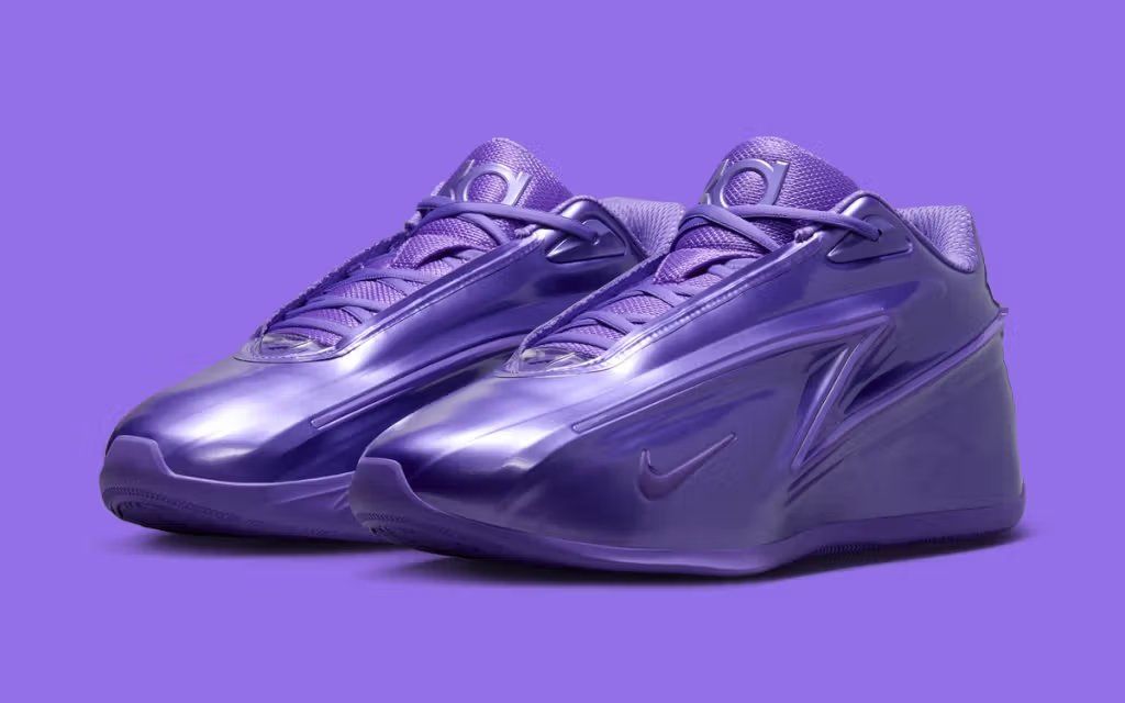 Nike KD 19 Purple Stuff colorway showcasing bold purple upper with complementary accent detailing