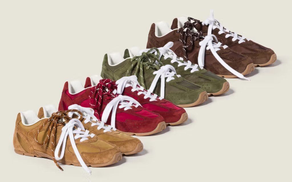 Miu Miu x New Balance 530 SL in four new summer colorways displaying mesh and suede construction