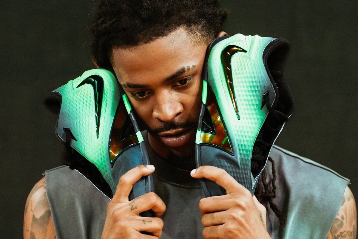 Nike Ja 4 low-cut basketball sneaker in bold new colorway, designed for Ja Morant