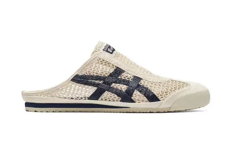 Onitsuka Tiger MEXICO 66 SABOT backless mule in neutral colorway, side profile view