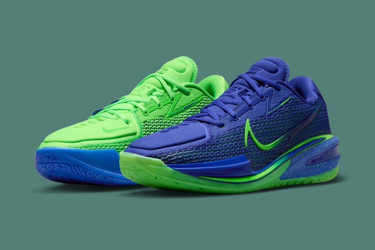 Nike G.T. Cut Sprite colorway basketball shoe, side profile view
