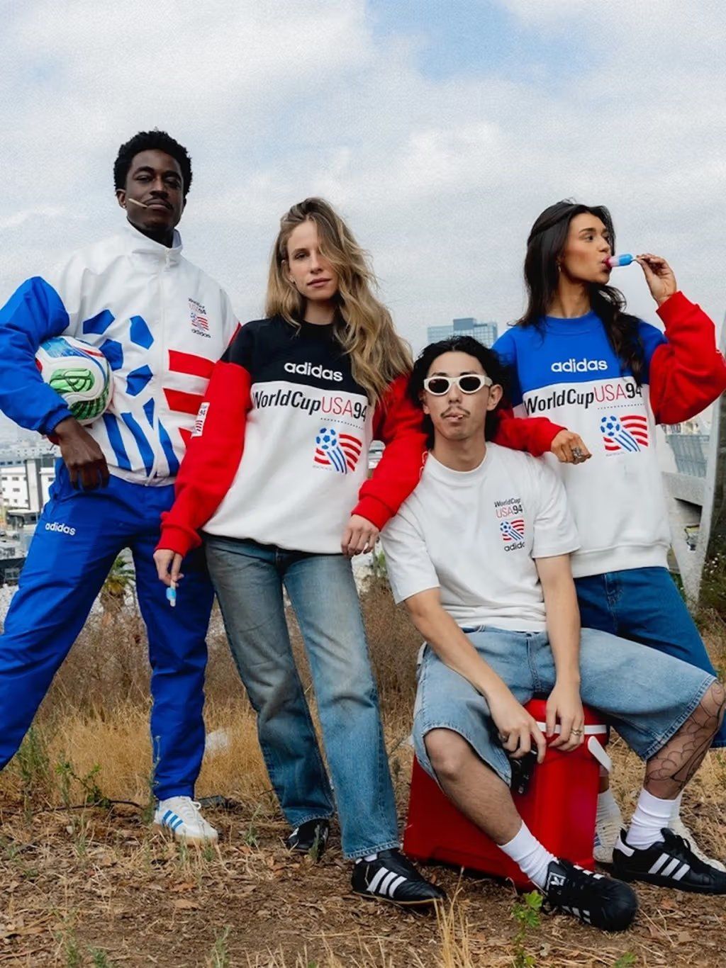 Adidas 1994 World Cup retro fan collection featuring vintage tournament-era apparel and supporter gear