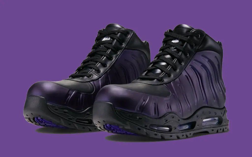 Nike ACG Air Max Foamdome in Eggplant colorway, showcasing the dome-shaped forefoot and Air Max sole unit