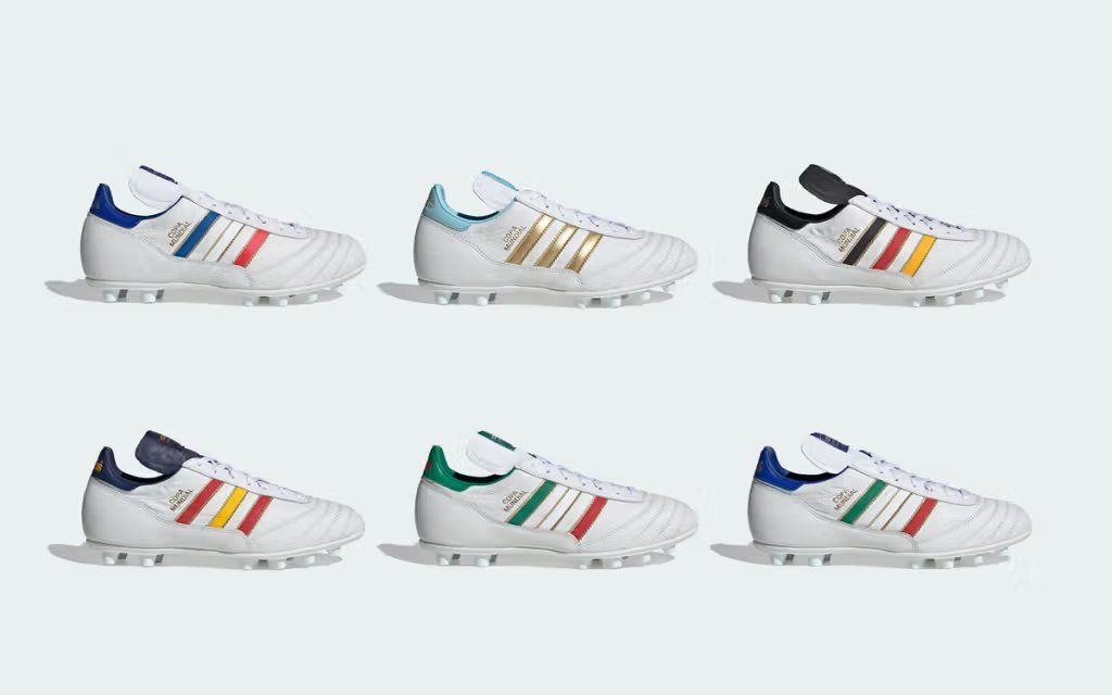 Adidas Copa Mundial nation-inspired boots in multiple colorway editions for 2026 World Cup