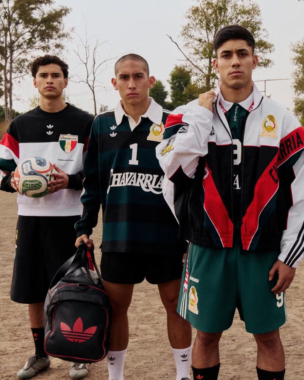 Willy Chavarria x Adidas Megaride silhouette in Mexico football-inspired colorway