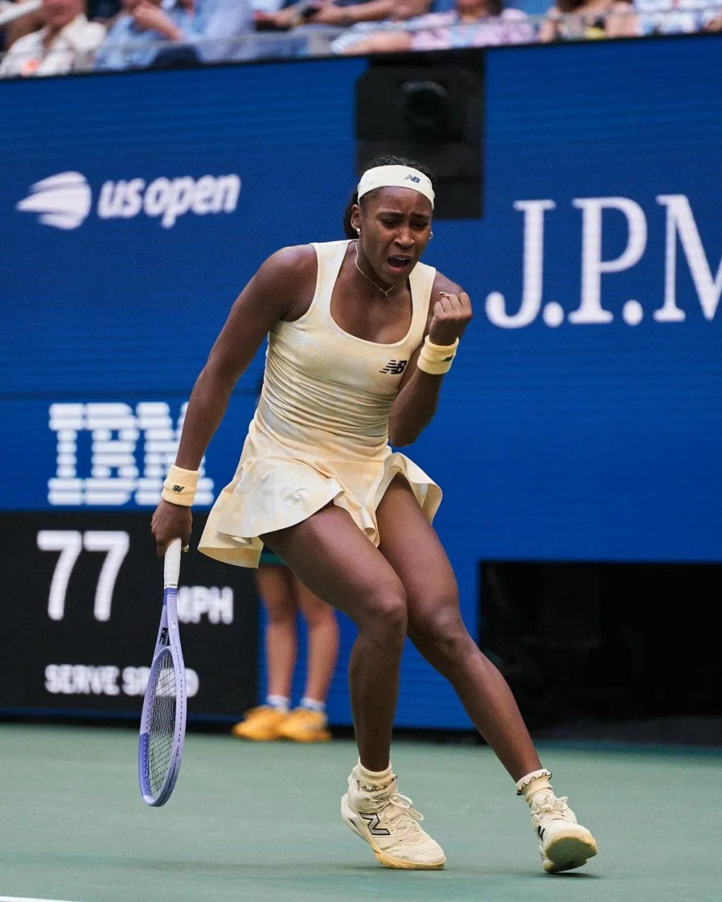 Coco Gauff wearing New Balance US Open kit inspired by New York's Garment District