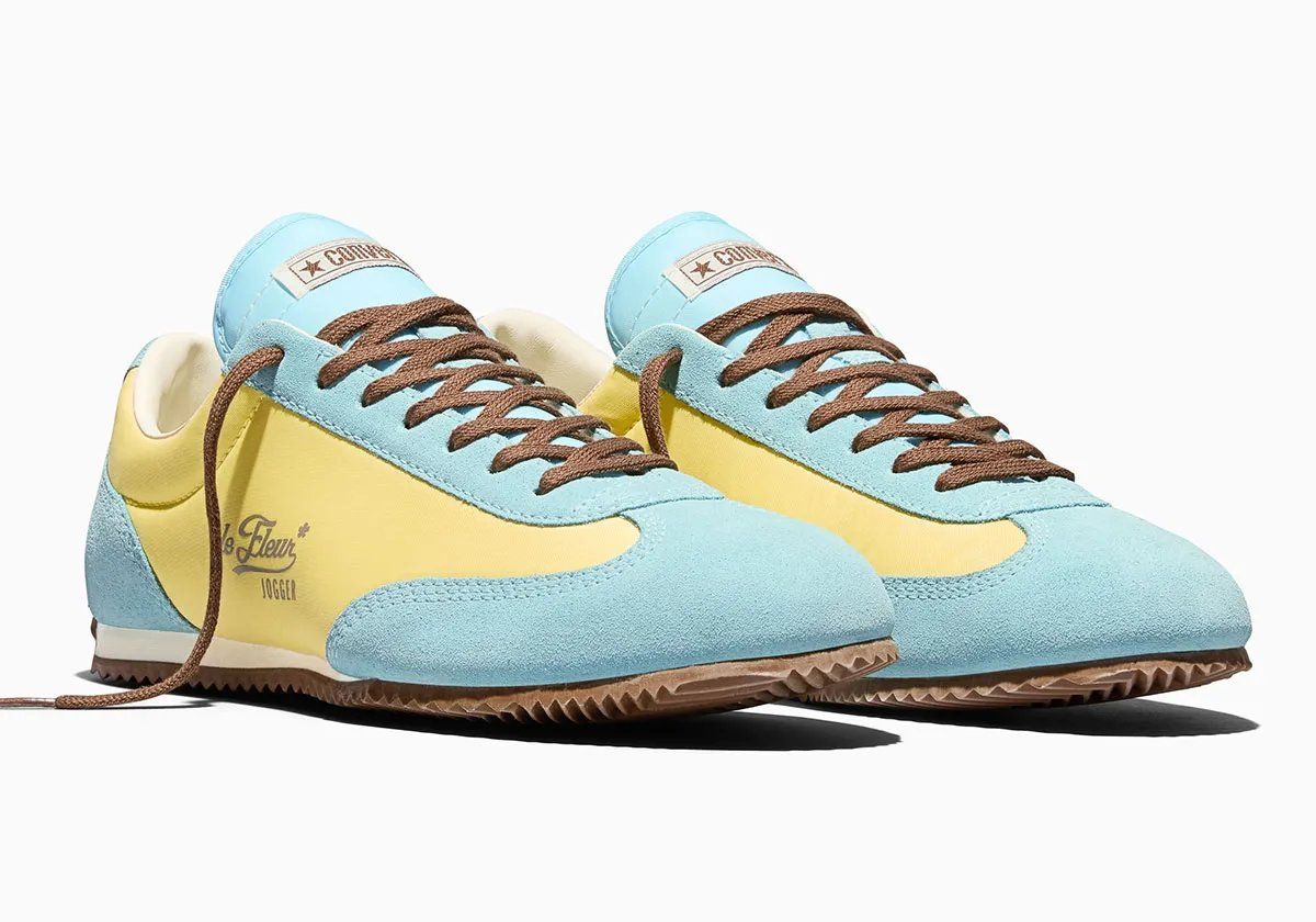Tyler, The Creator x Converse 1908 Jogger in lime green, brown, and blue colorway with cream trim
