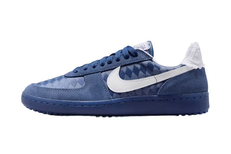 Nike Field General 82 Lace Doily pack in Mystic Navy and Chalk colorways with intricate textile detailing