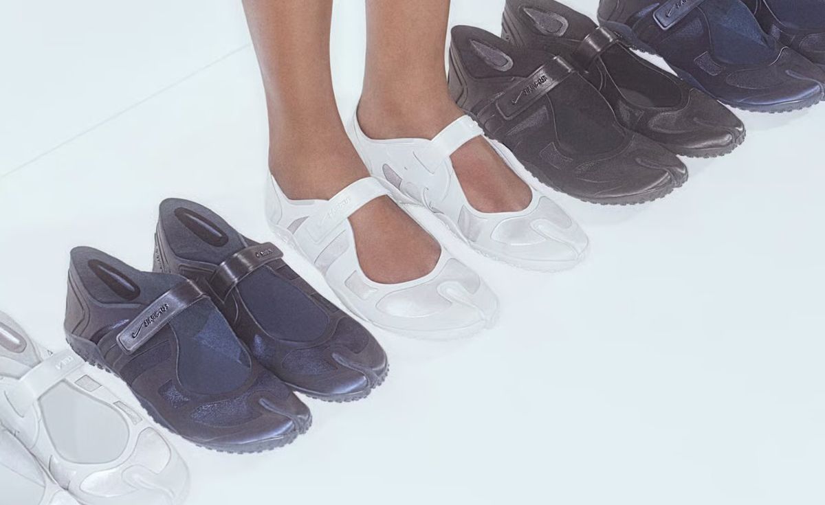Nike SKIMS Rift in Obsidian and Night Silver satin colorways